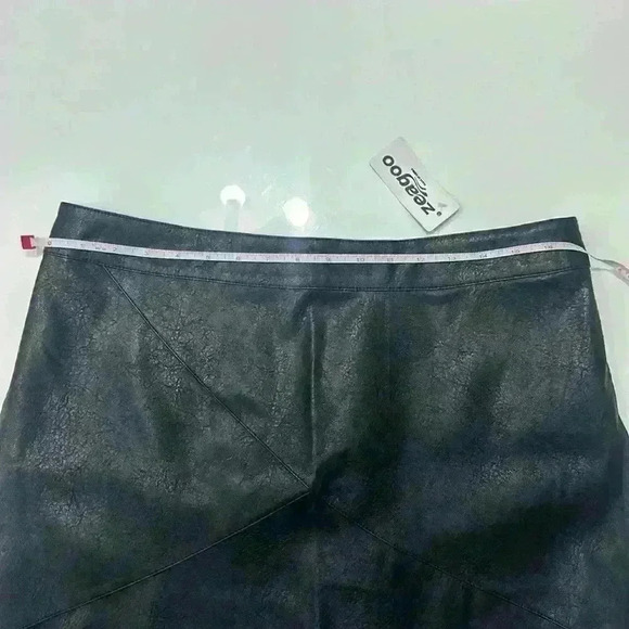 NWT Faux Leather High Waisted Bodycon Slim Mini Skirt Sz XL Item# 5C - Picture 7 of 11